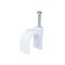 HPM Round Type Cable Clips 10mm White - 100 Pack
