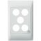 Excel Life - Medical - Common plate - Grid & plate - antimicrobial & chemical resistant 5 gang white