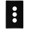 Excel Life Switch Coverplate 3 Gang Black