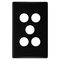 Excel Life EM Series Grid & Plate 5 Gang Black
