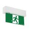 Edgelight LED Exit Sign - double sided running man straight with lithium battery