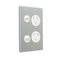 Excel Life Vertical Double Powerpoint Coverplate Matt Silver