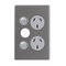 Excel Life 10A Vertical Double Powerpoint with Extra Function Hole Urban Grey