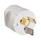 HPM 20A 3 Pin Finger Grip Rigid Impact Resisant Plug Top White