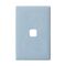 Linea - Coverplate 1 gang soft touch blue