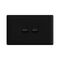 Linea Horizontal rocker switch - Single Pole Double Throw - 2 gang 2 way 10A 240V a.c. black