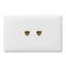 Linea Phone outlet RJ12 2 gang white