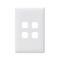 Linea - Grid & plate only 4 gang white