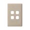Linea - Coverplate 4 gang ghost gum
