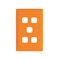 Linea Coverplate 5 gang orange crush