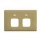 Linea - Powerpoint coverplate 2 gang autoswitch 5 oclock olive