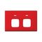 Linea Powerpoint coverplate 2 gang autoswitch saucy red