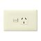 Linea Horizontal single powerpoint 1 gang 10A 240V a.c. cream