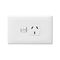 Linea - Horizontal single powerpoint 1 gang 10A 240V a.c. white