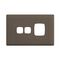 Linea Powerpoint coverplate 1 gang with extra hole wet elephant
