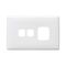 Linea - Powerpoint coverplate 1 gang with extra hole white