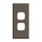Linea Architrave coverplate 2 gang wet elephant