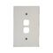 Architectural metal - Grid & stainless steel plate 2 gang white