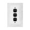 Architectural metal - Vertical rocker switch Single Pole Double Throw - 3 gang 2 way 10A 240V a.c. black stainless steel plate