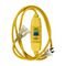 HPM Heavy Duty 10A 3 Core 1mm² Extension Lead with Inline RCD Safety Switch 2m Yellow