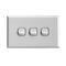 Excel - Horizontal rocker switch - Single Pole Double Throw - 3 gang 2 way 10A 240V a.c. white