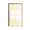 EXCEL - 4 Gang Switch Coverplate Only - Polished Brass