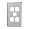EXCEL - 5 Gang Switch Coverplate only - Matt Silver