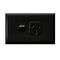Excel - Horizontal single powerpoint 1 gang 15A 240V a.c. with safety shutters black