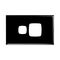 Excel - Single powerpoint coverplate 1 gang black
