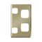 EXCEL - Double vertical powerpoint coverplate only - Polished Brass