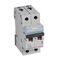 TX³ - MCB 6000 - Thermal magnetic circuit breaker - C curve - prong/fork type supply busbar - 2P - 230/400V a.c. - 10A - 2 module