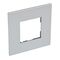 ARTEOR Square 2 Module Coverplate 1 Gang Soft Aluminium