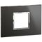 ARTEOR Square 2 Module Horizontal Coverplate Reflective Black
