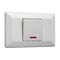 Como - Horizontal Single Pole Double Throw -rocker Switch 1 gang 15A 240V a.c. with neon white