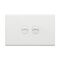 Excel Life Single Pole Double Throw Horizontal Rocker Switch 2 Gang Matt White