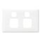 Linea - Powerpoint coverplate 2 gang white
