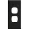 Linea Architrave coverplate 2 gang asphalt