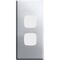 Linea - Architrave coverplate 2 gang matt silver