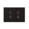 Bticino Living Now Cat6 Data Plate 2 Gang Black