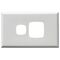 Excel - Single powerpoint coverplate 1 gang gloss white