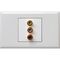 Excel - RCA yellow/white/red 3 gang gloss white