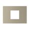 ARTEOR Square 2 Module Horizontal Coverplate Champagne