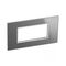 ARTEOR Square 4 Module Horizontal Coverplate Reflective Stainless Steel