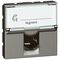Arteor modular - Phone socket/mechanism 4 contacts 2 module magnesium