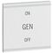 Arteor - MyHOME - Square key cover BUS/SCS - GEN/ON/OFF - 2 modules - white