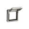 Soliroc - Adaptor with cover for 2 module mechanism IP55 IK10 metal silver