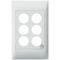 Excel Life - Medical - Common plate - Grid & plate - antimicrobial & chemical resistant 6 gang white