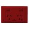 Excel Life - Medical - Common plate - Horizontal double powerpoint - RCD protected engraved - antimicrobial & chemical resistant 2 gang 10A 240V a.c. red