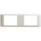 Excel Life - Common plate - Horizontal coverplate 2 horizontal outlets mulitpanel white