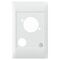 Excel Life - Medical - Common plate - Vertical gas outlet plastic coverplate - antimicrobial & chemical resistant 2 gang with scavenge white suitable for Hoslab gas